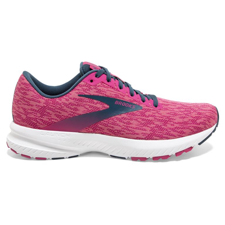 Brooks Launch 7 Road Running Shoes - Women's - Pink/Beetroot/Majolica (49523-ZGNJ)